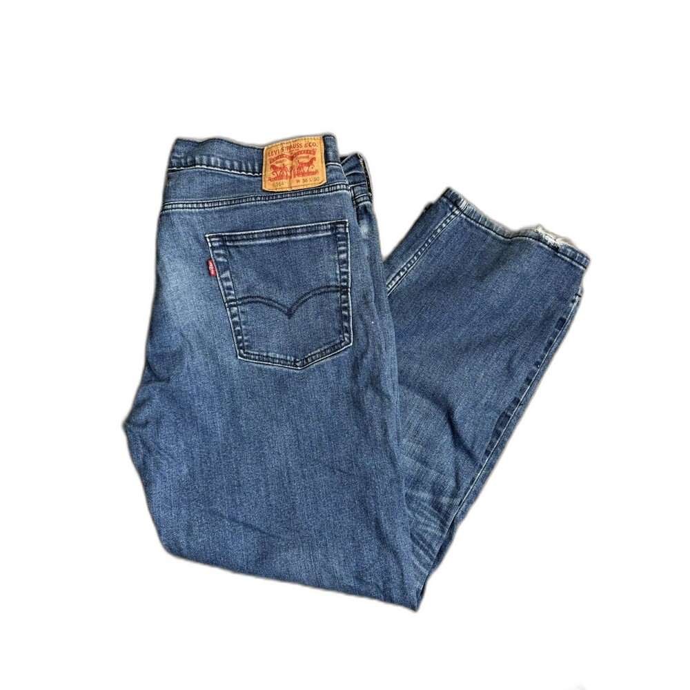 Levi’s 514 Straight Fit Jeans Mens 36x30 Medium Wash Stretch Denim Blue Casual